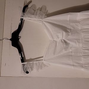 SHEIN Curve Midi Dress With Tulle Swiss Dot Overlay Size 3XL